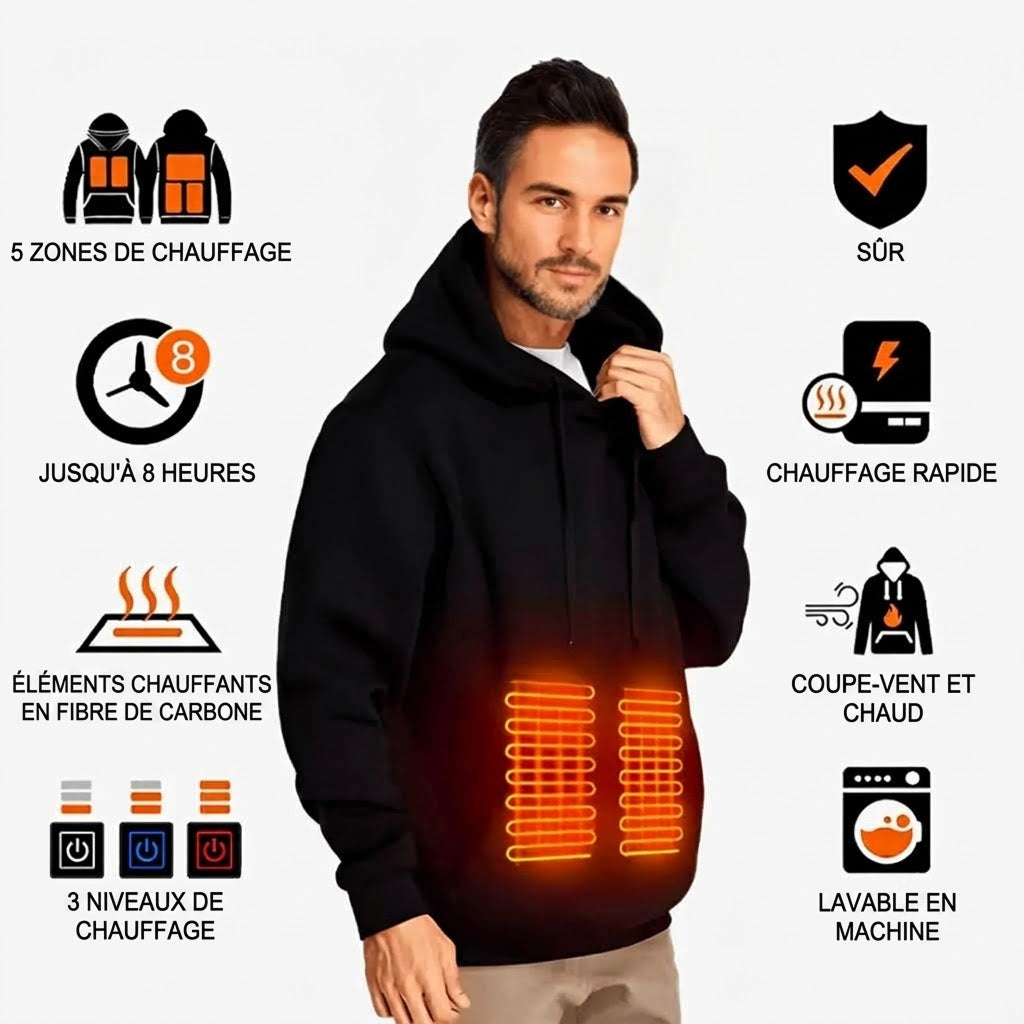 TasieZip Hoodie Chauffant