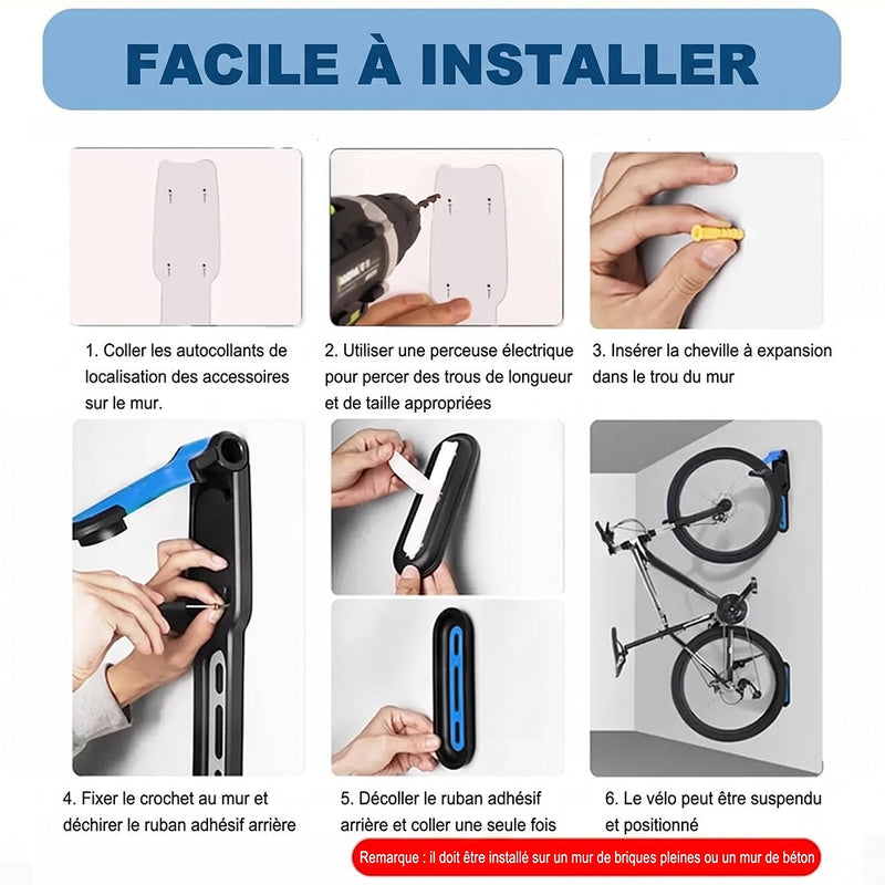 VeloHoker Support Vélo Mural