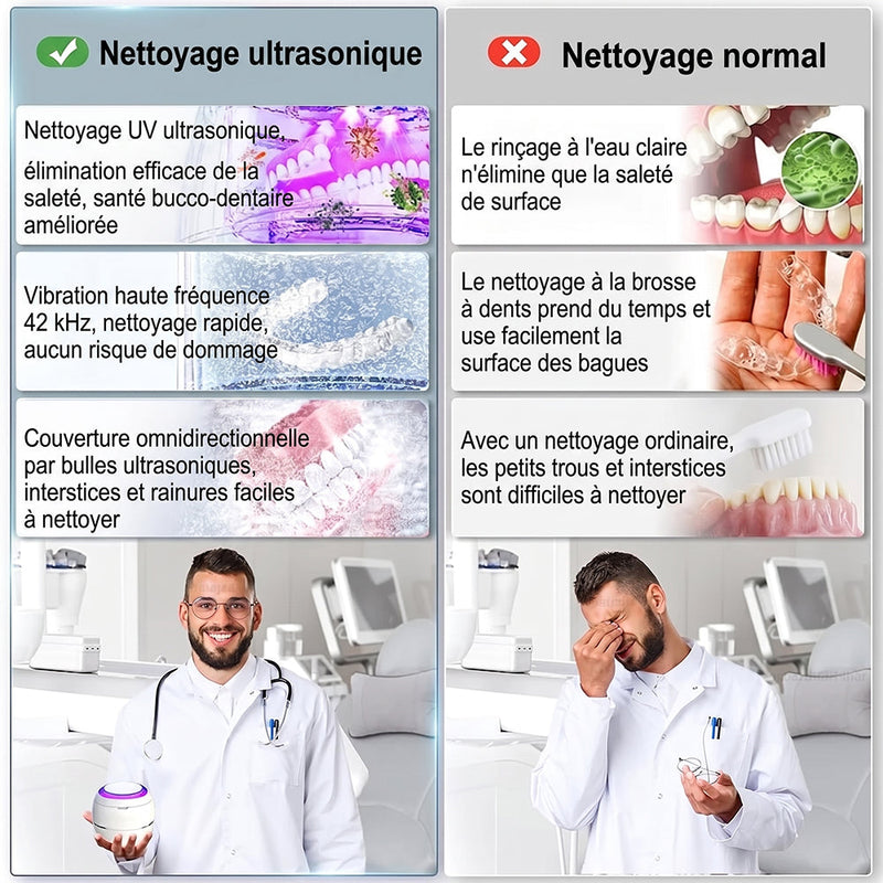 Denturexi V2 Nettoyeur Ultrason Pour Appareil Dentaire