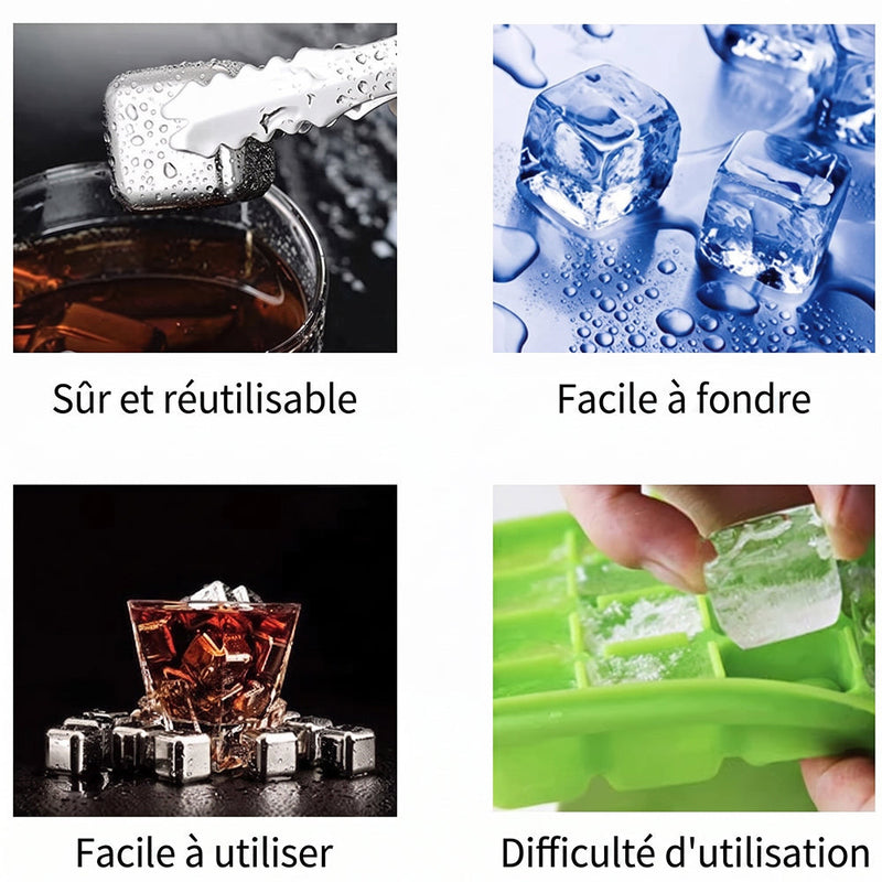 Cubrezex Glaçons en Acier Inoxydable