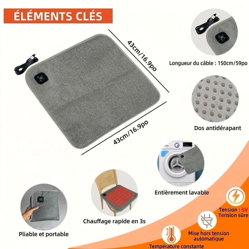 HeatySit Coussin Chauffant Voiture