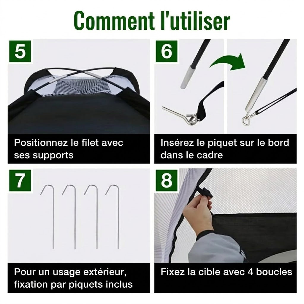Golferaxe Filet D'Entraînement De Golf