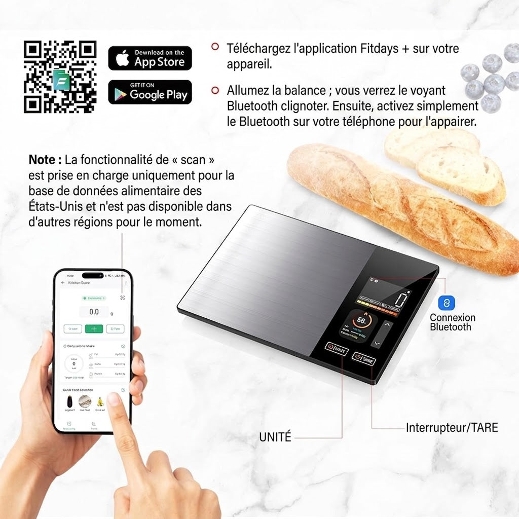 Nutrivapu Balance De Cuisine Connectée