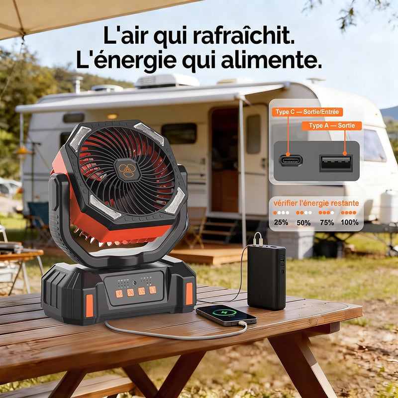 CampiBrez Ventilateur De Camping