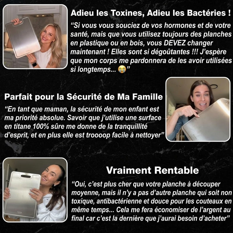 TiChopex Planche À Découper en Titane