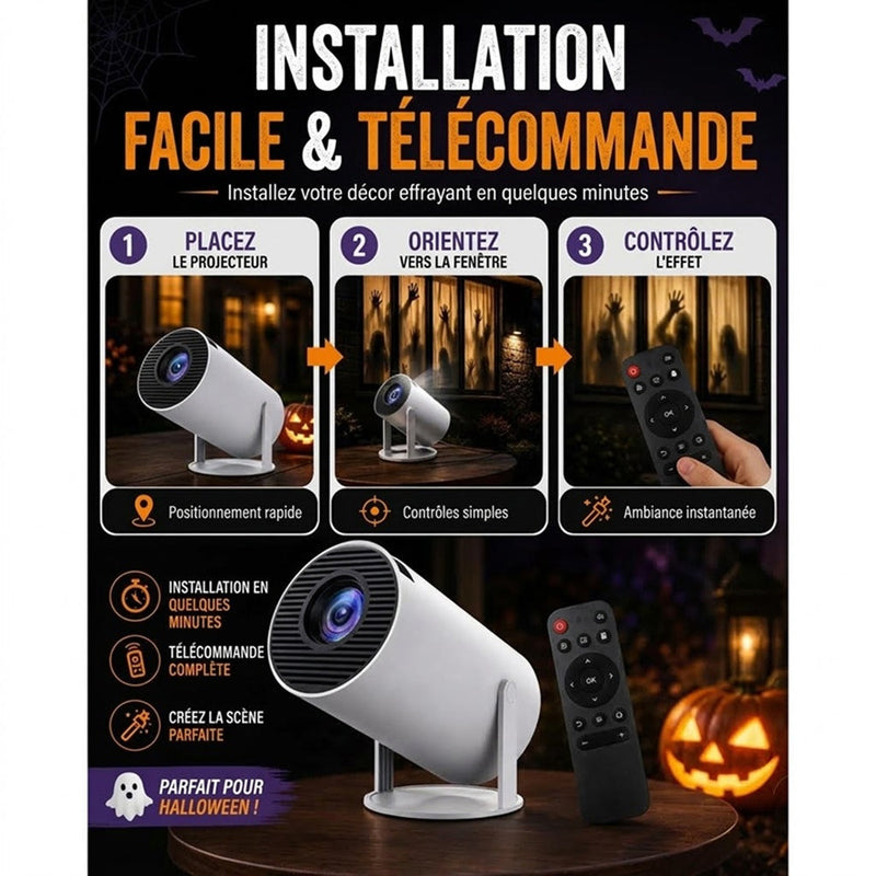 SpookPixy Projecteur Halloween Fenêtre