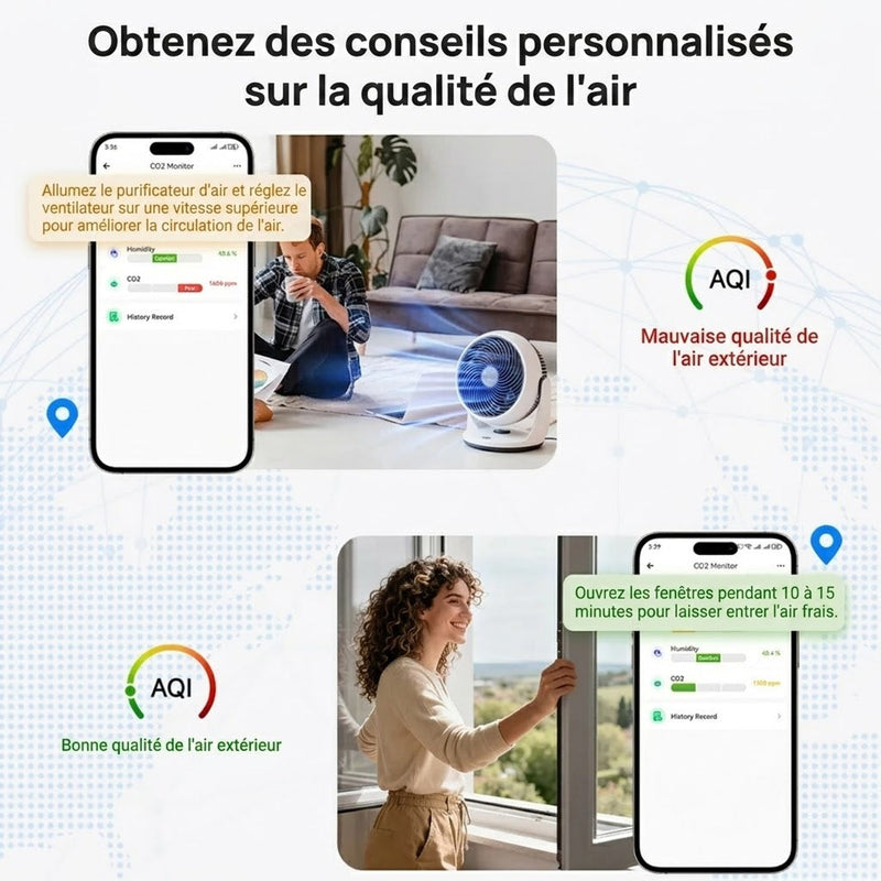HomeyAiry Moniteur Qualité De l Air Intérieur
