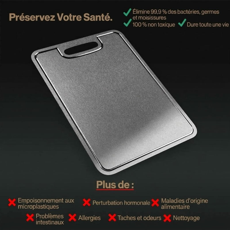 TiChopex Planche À Découper en Titane