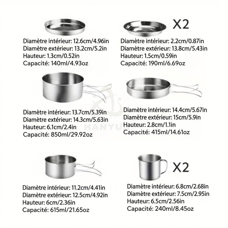 CookyTrek Popote De Camping Inox