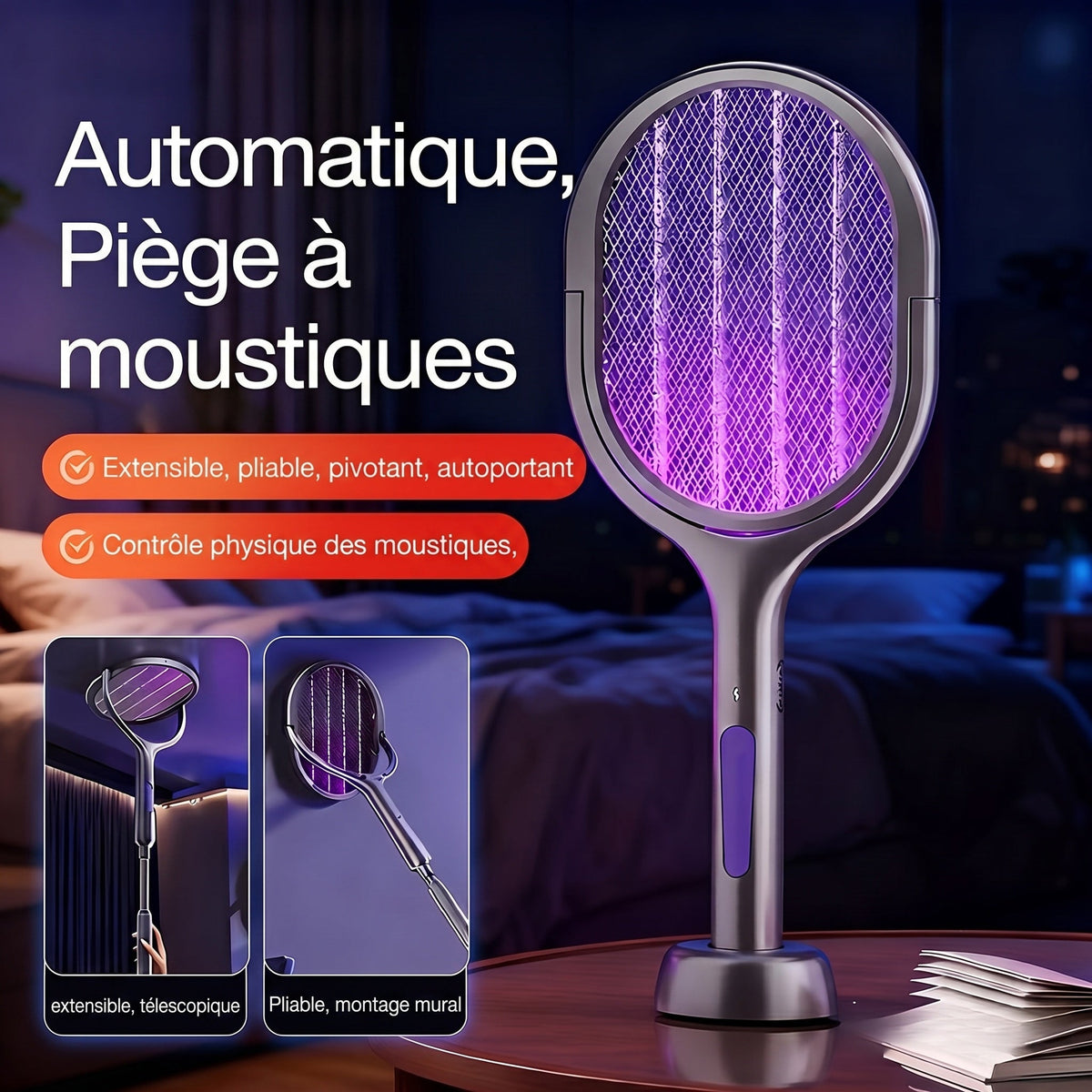 ZapNixemi Raquette Tue Mouches Électrique