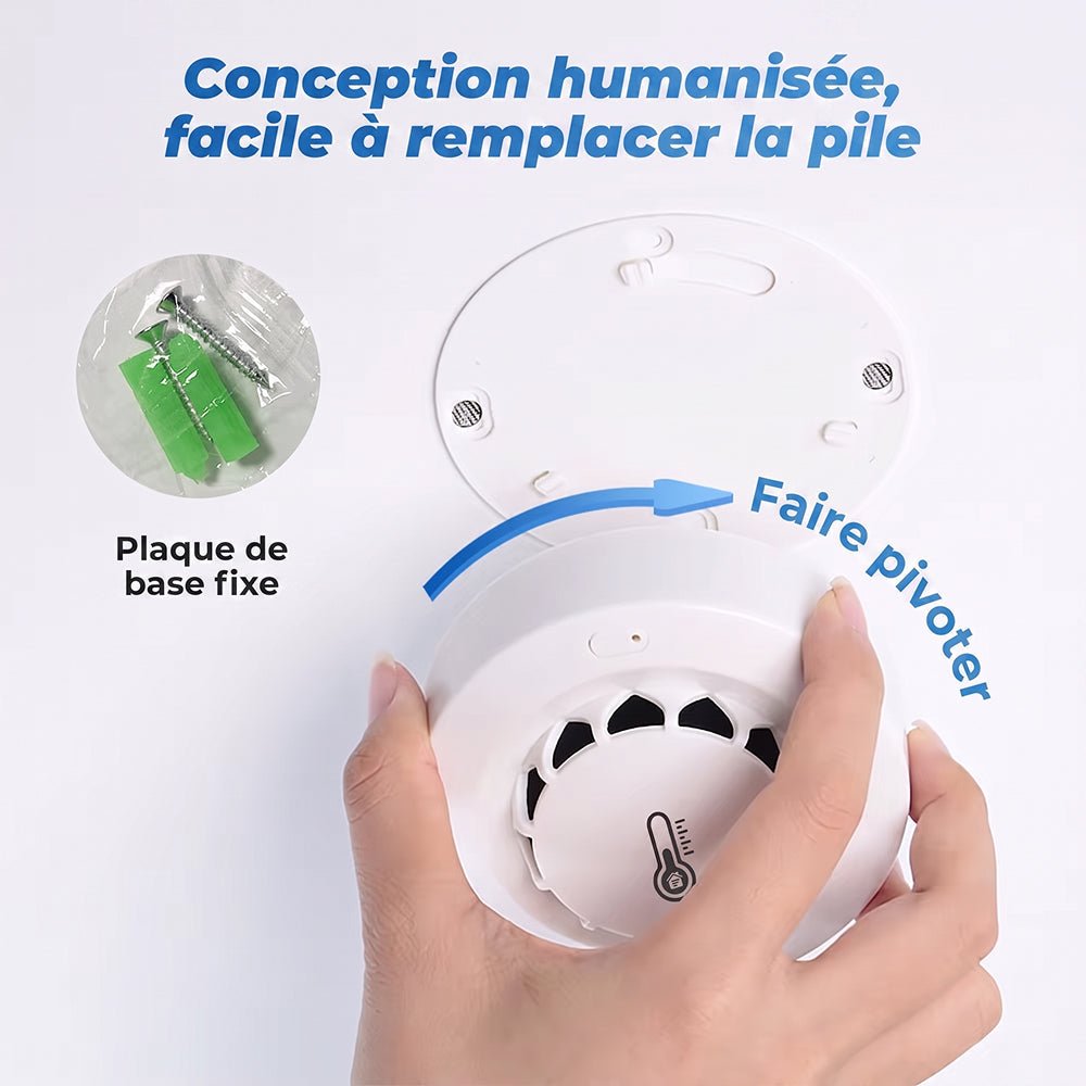 BazeCrup Détecteur de Fumée Connecté