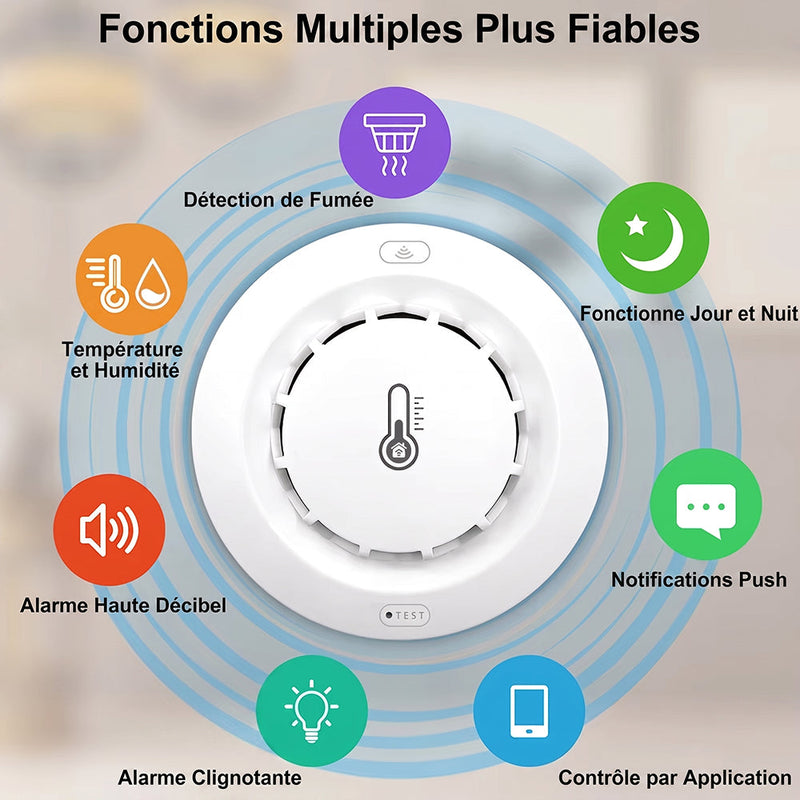 BazeCrup Détecteur de Fumée Connecté