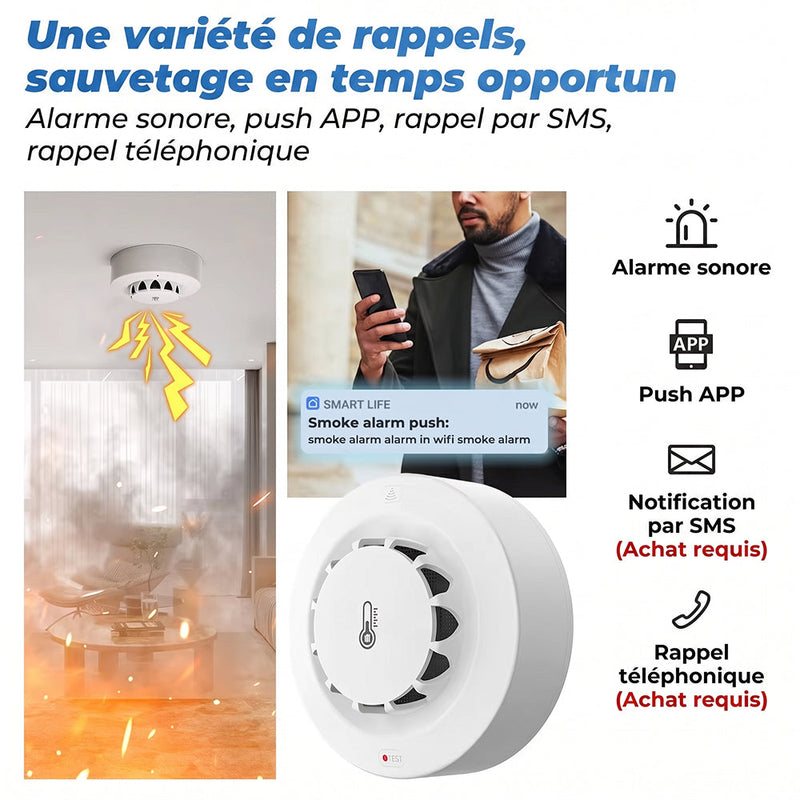 BazeCrup Détecteur de Fumée Connecté