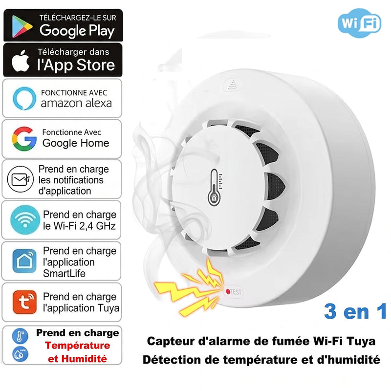 BazeCrup Détecteur de Fumée Connecté