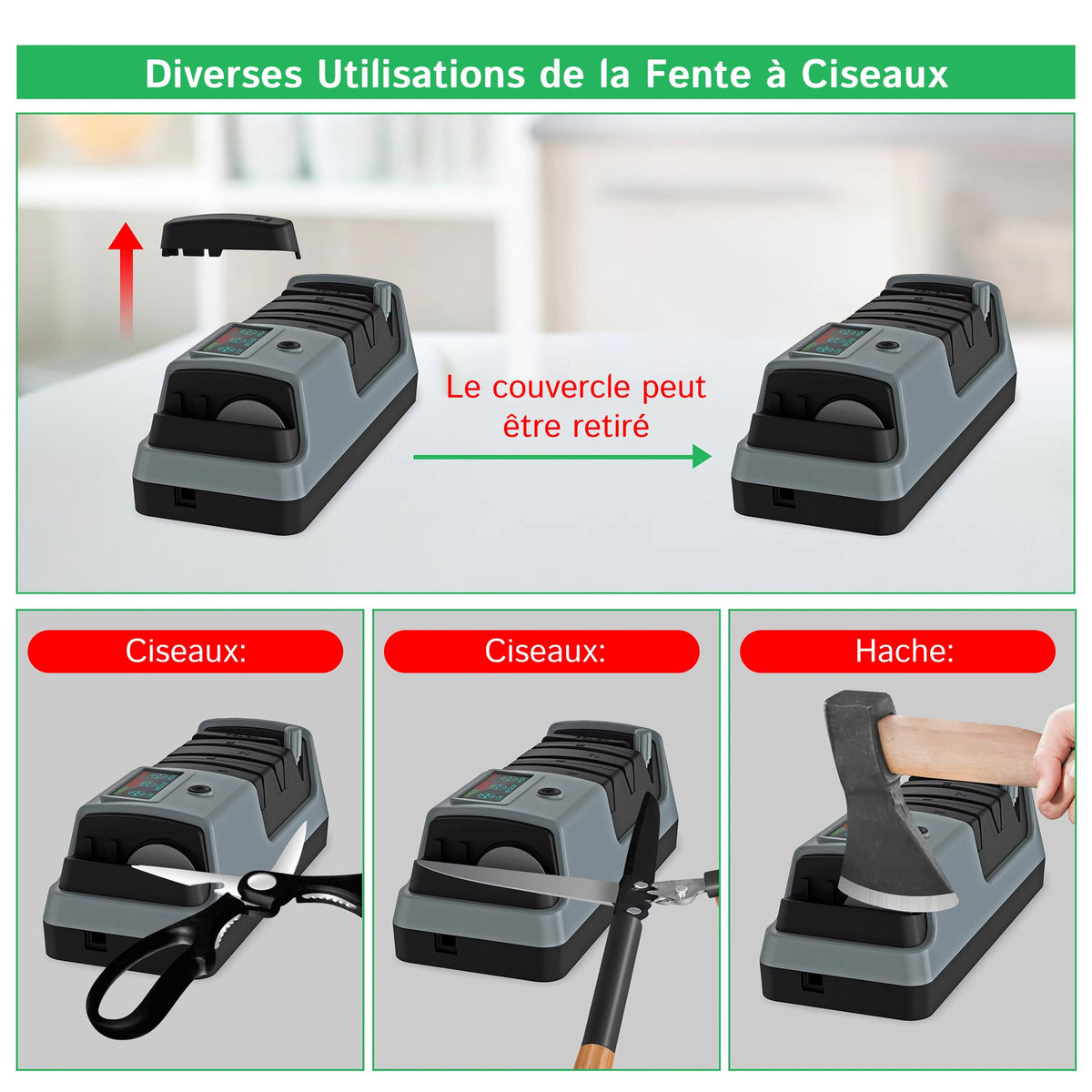 BladeGoh Aiguiseur de Couteaux Électrique