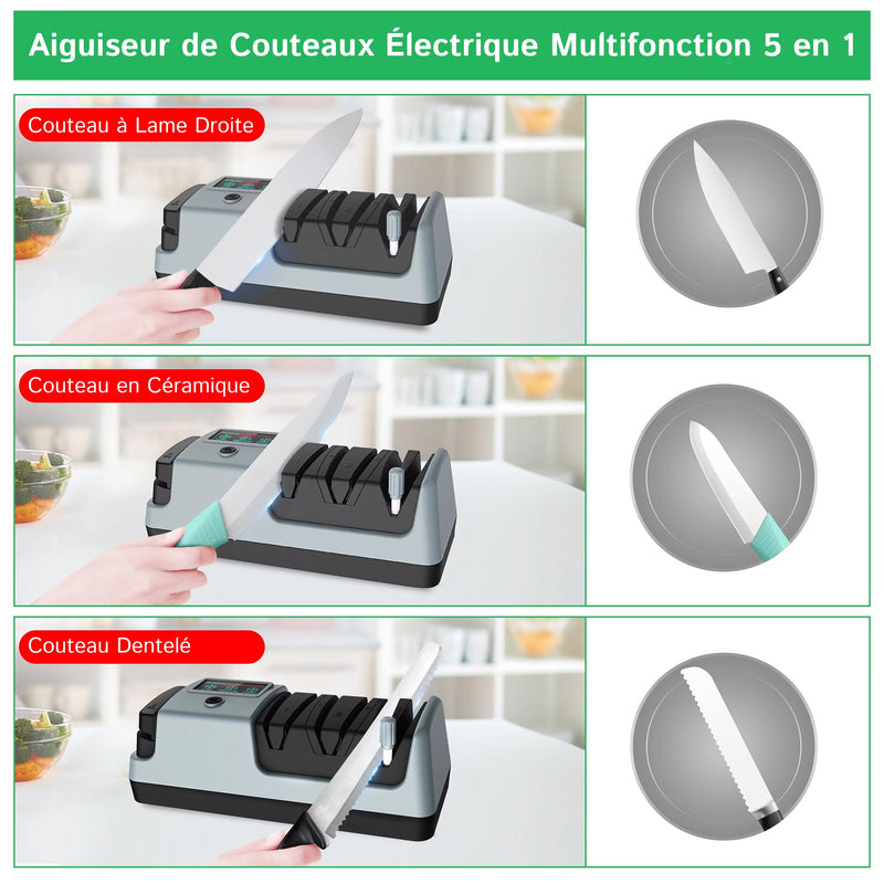 BladeGoh Aiguiseur de Couteaux Électrique