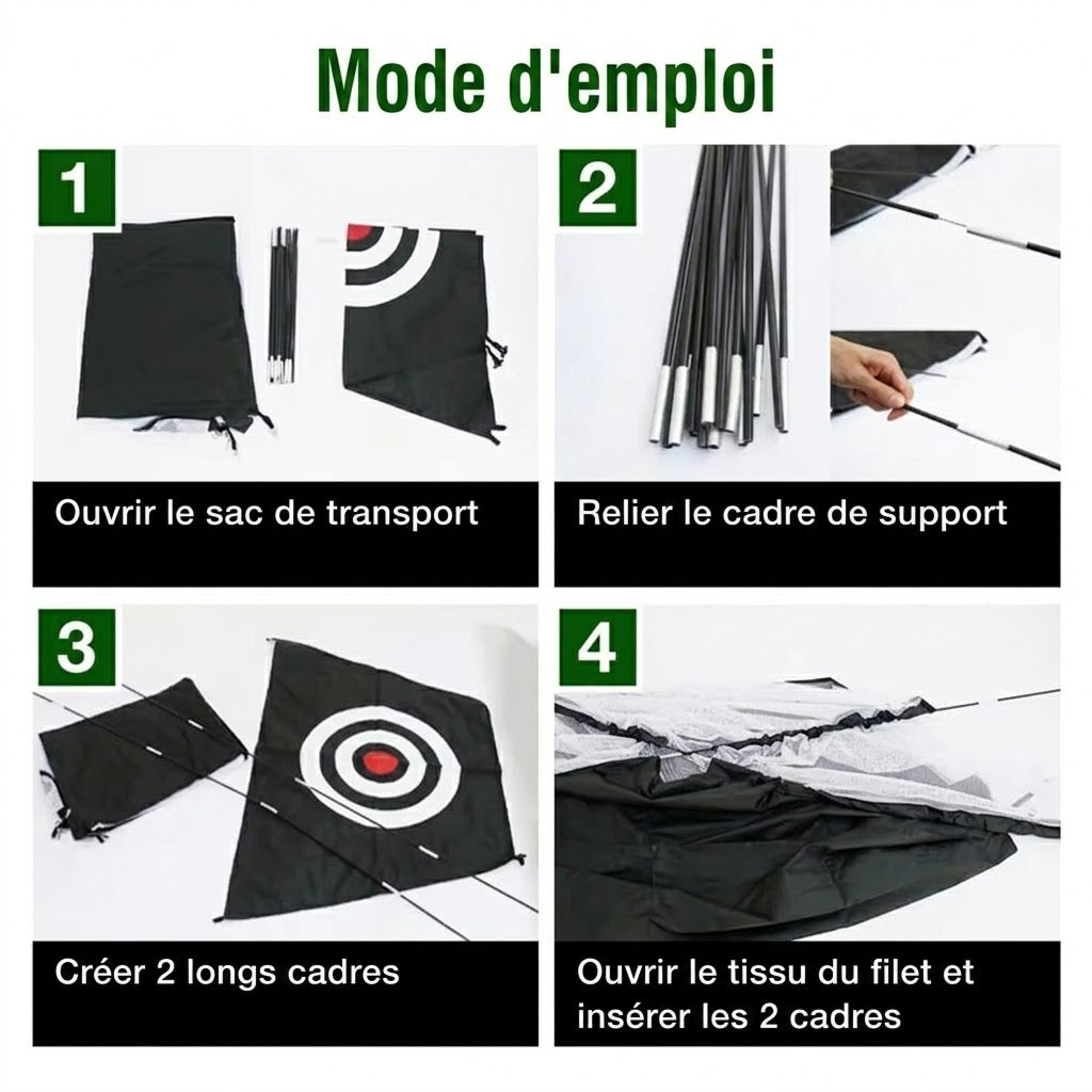 Golferaxe Filet D'Entraînement De Golf