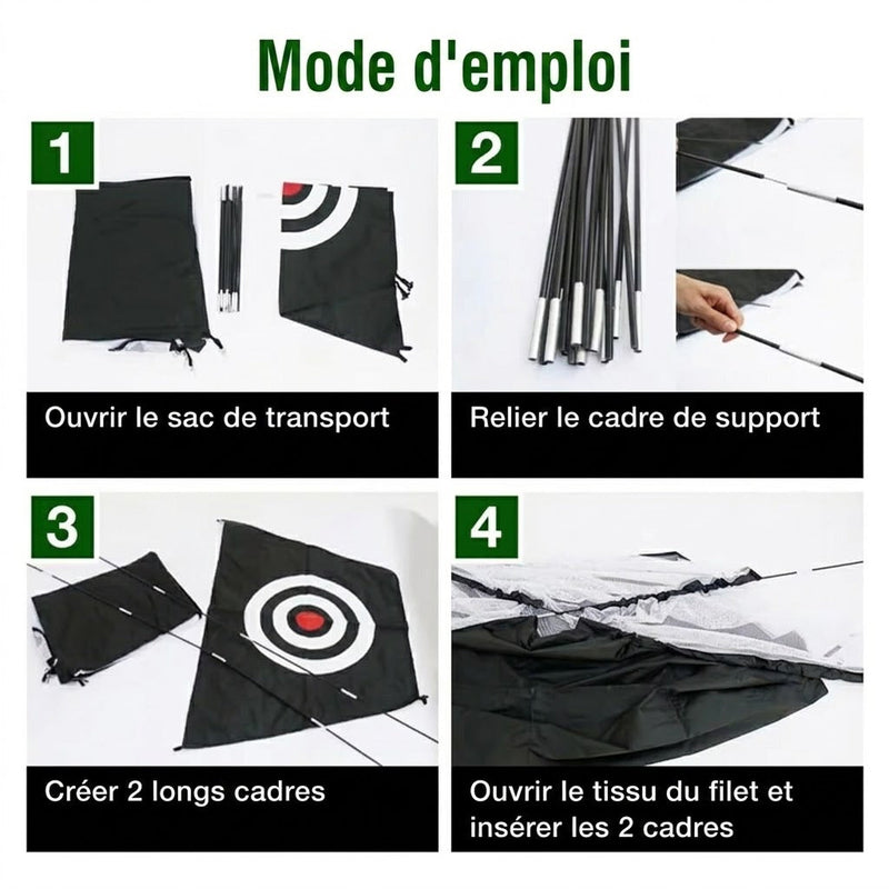 Golferaxe Filet D'Entraînement De Golf