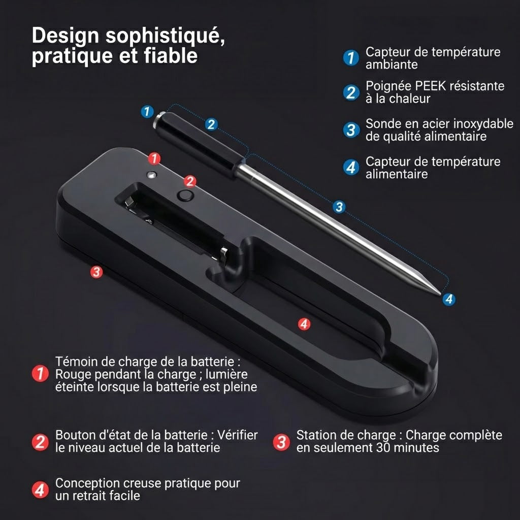 Chefabot Thermomètre de cuisine