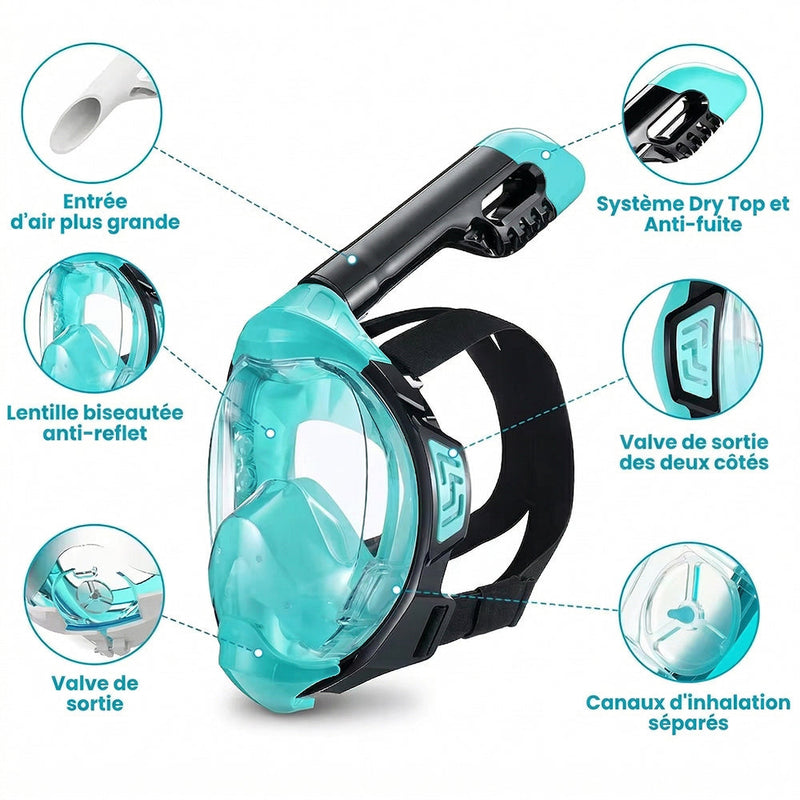 [OFFRE 1+1 GRATUIT] Coralefa Masque de Snorkeling