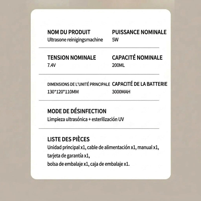 Denturexi Nettoyeur Ultrason Appareil Dentaire