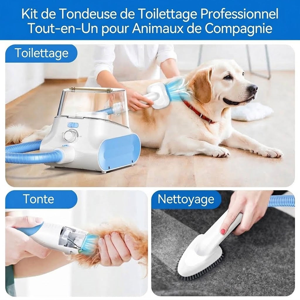 PawaVac Kit Toilettage Pour Chien