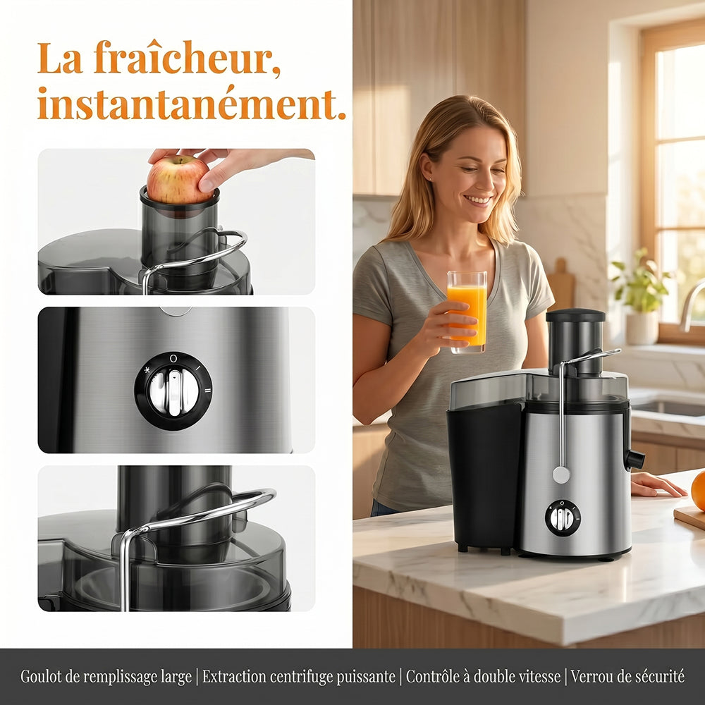 JuicVitaz Extracteur de Jus Facile à Nettoyer