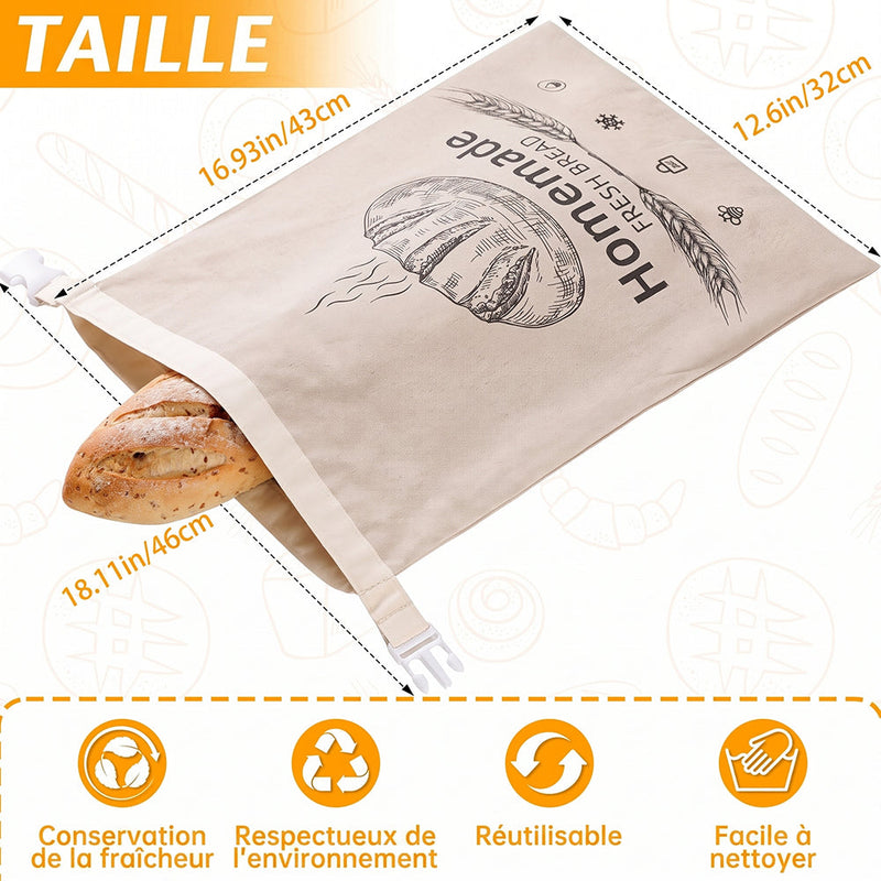 [OFFRE 1+1 GRATUIT] BeeLoafa Sacs À Pain En Cire D'Abeille