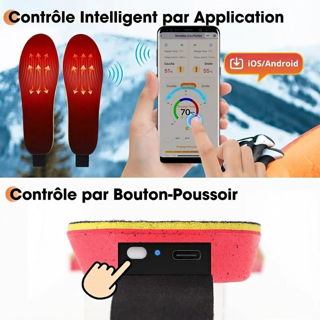 FireFootie Semelles Chauffantes