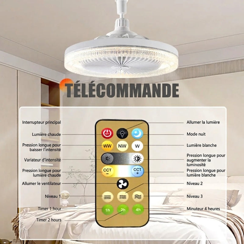 [OFFRE 1+1 GRATUIT] LumaoFan Ventilateur de Plafond Silencieux