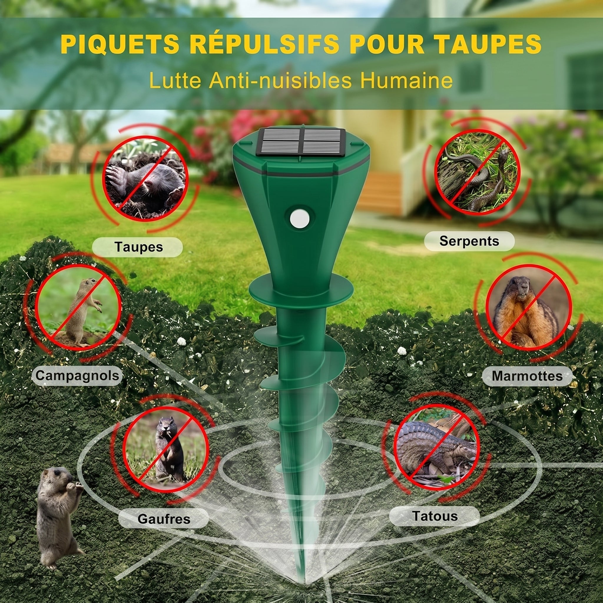 MoleSonix Répulsif Taupe