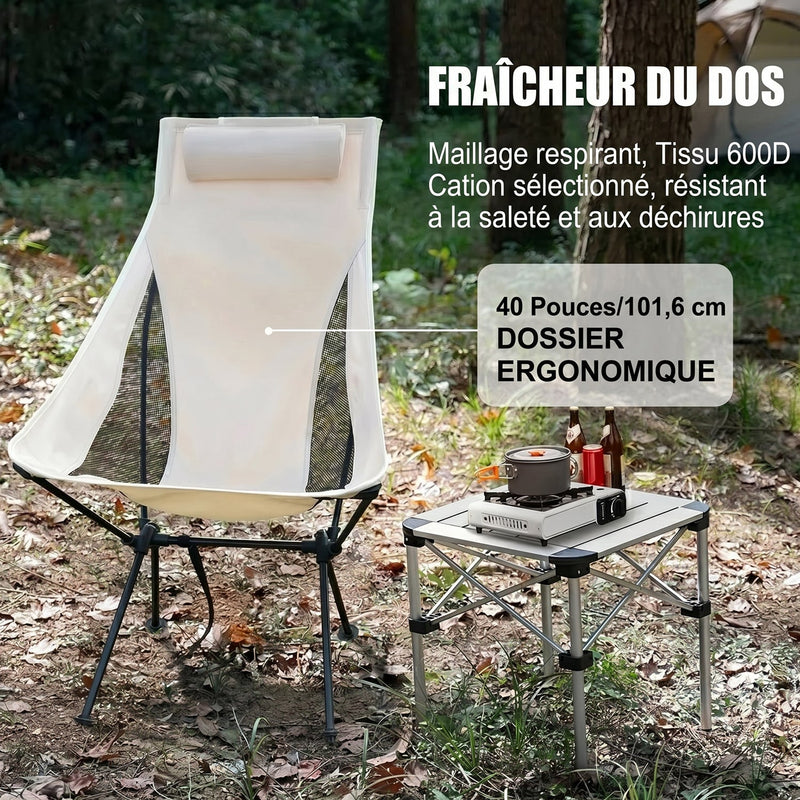 NestFoche Chaise de Camping Compacte