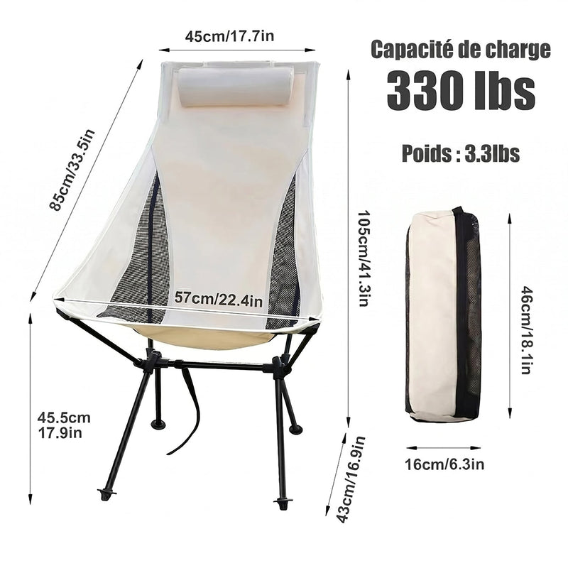 NestFoche Chaise de Camping Pliante