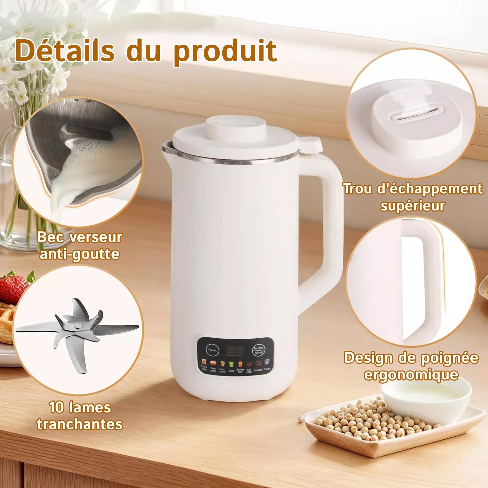 Nutebost Machine À Lait Végétal Avec Filtre