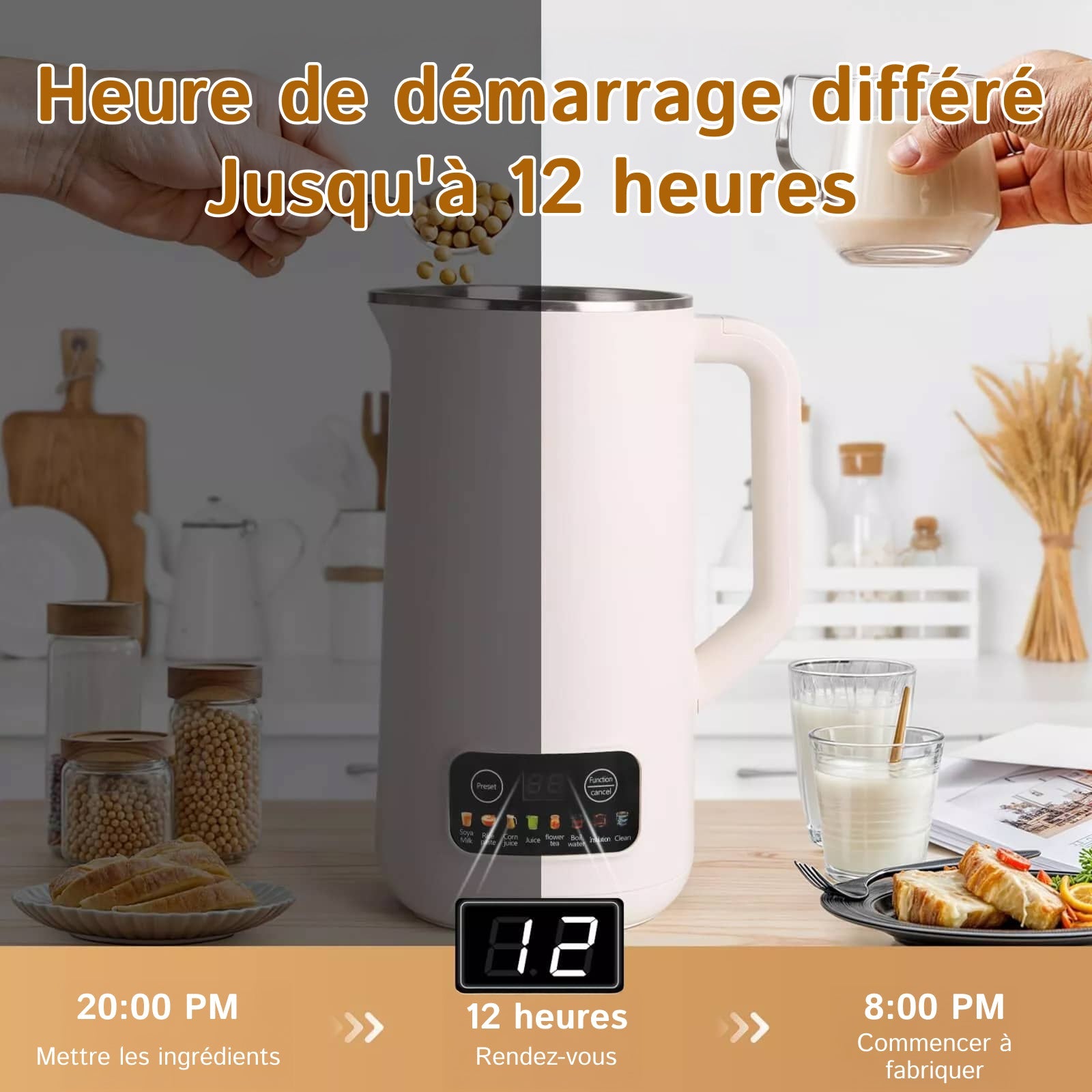 Nutebost Machine À Lait Végétal Avec Filtre