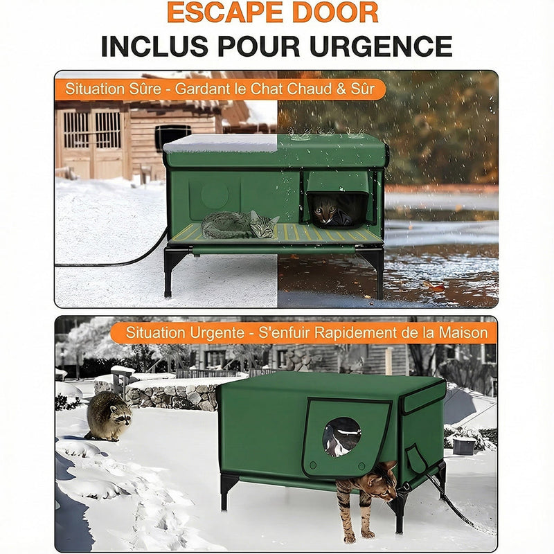 PawNitex Maison Pour Chat Chauffée