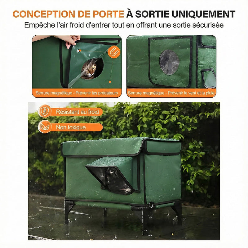 PawNitex Maison Pour Chat Chauffée