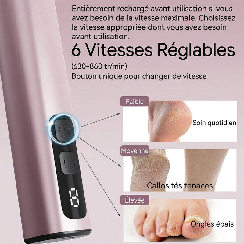 PediLuxid Râpe Électrique Pied Puissante