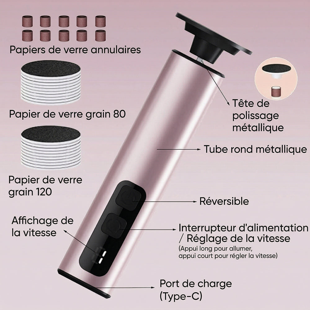 PediLuxid Râpe Electrique Pieds