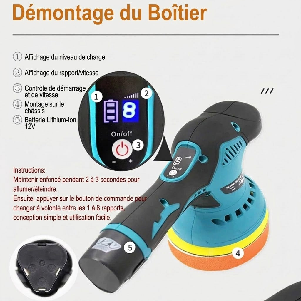 Polltimex Polisseuse Voiture Sans Fil