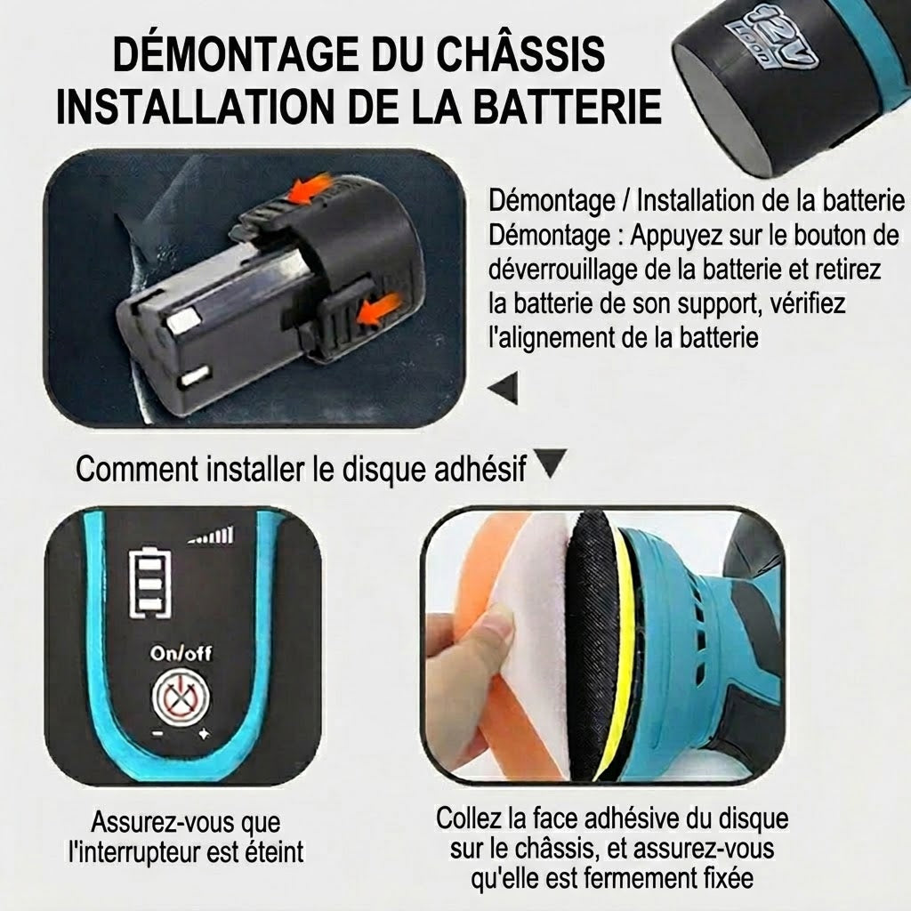 Polltimex Polisseuse Voiture Sans Fil