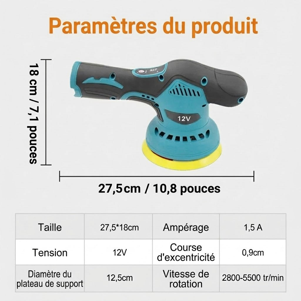 Polltimex Polisseuse Voiture Sans Fil