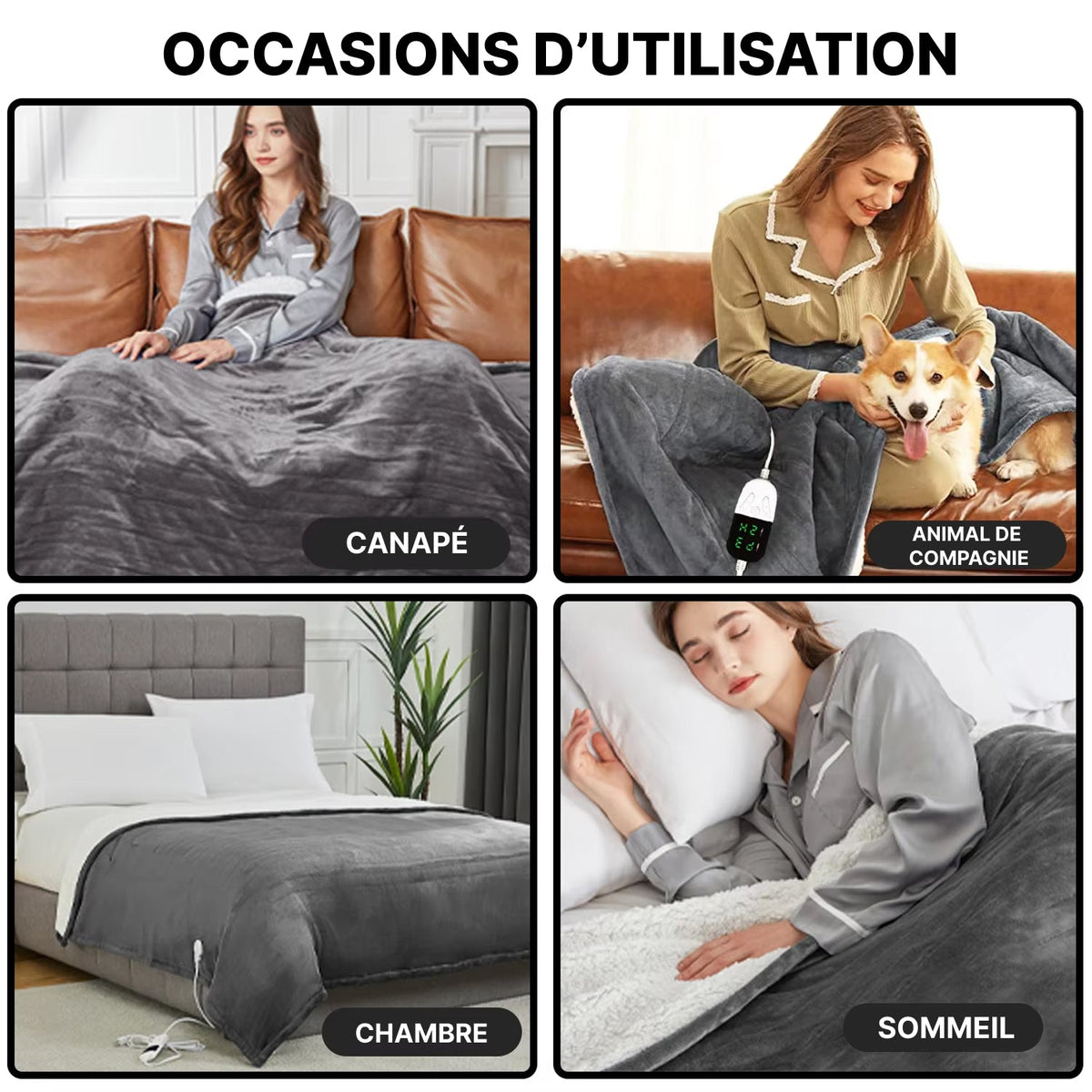 SnuZapyo Couverture Chauffante