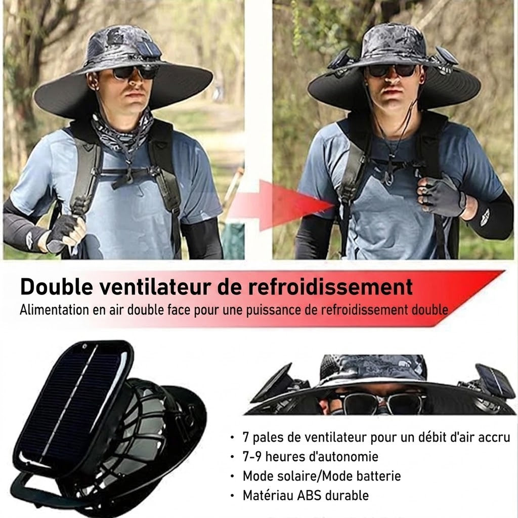 SolaFleky Chapeau Ventilateur Solaire