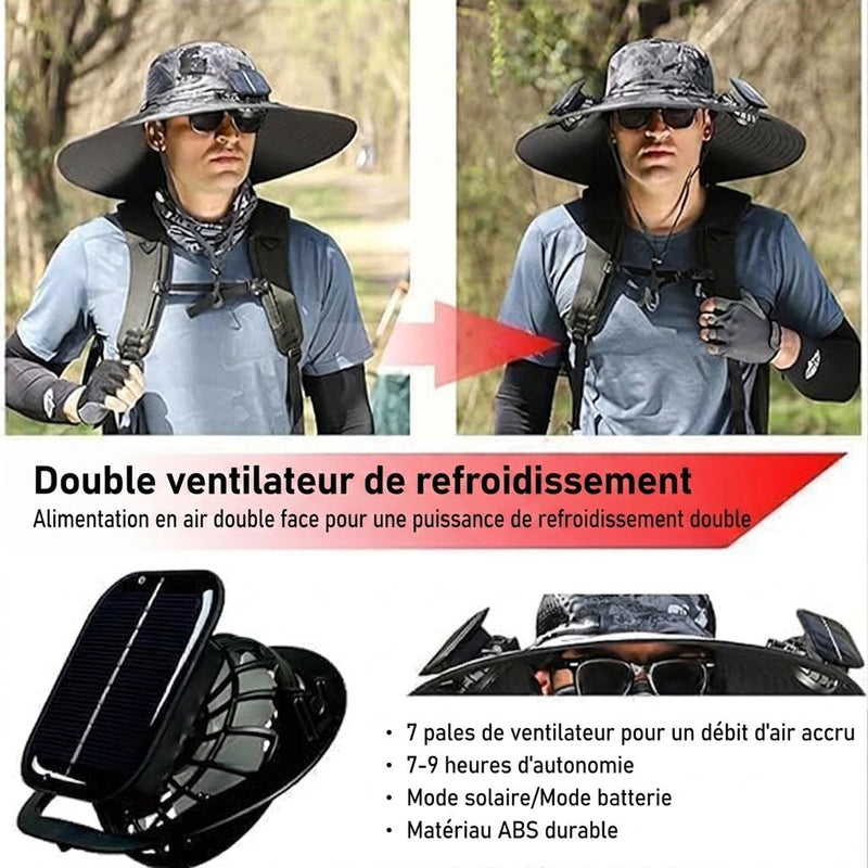 SolaFleky Chapeau Ventilateur Solaire