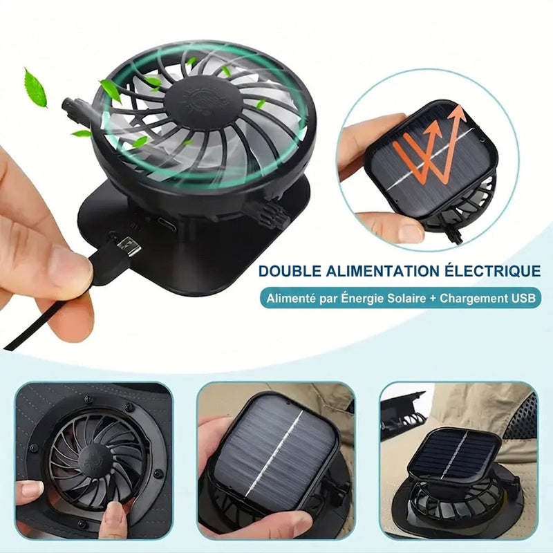 SolaFleky Chapeau Ventilateur Solaire