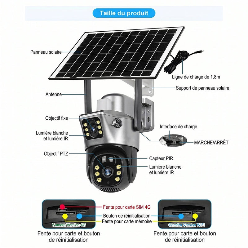 SuniXpert V2 Caméra Extérieure Solaire