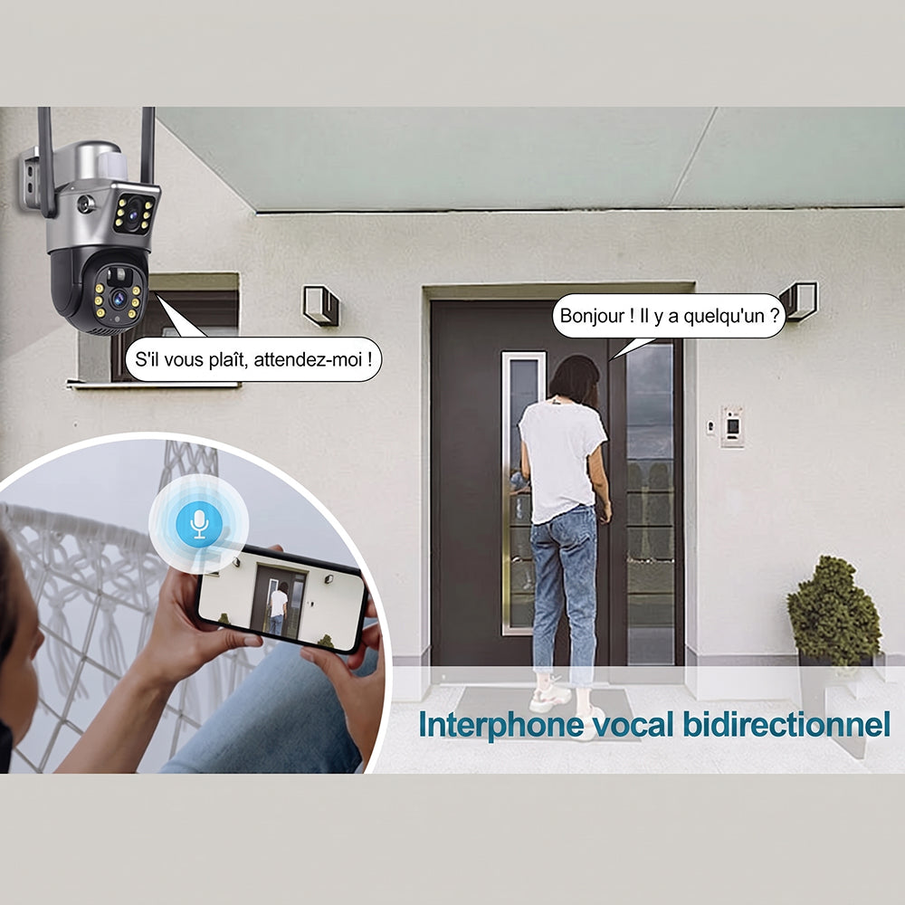 SuniXpert V2 Camera de Surveillance Extérieure Solaire
