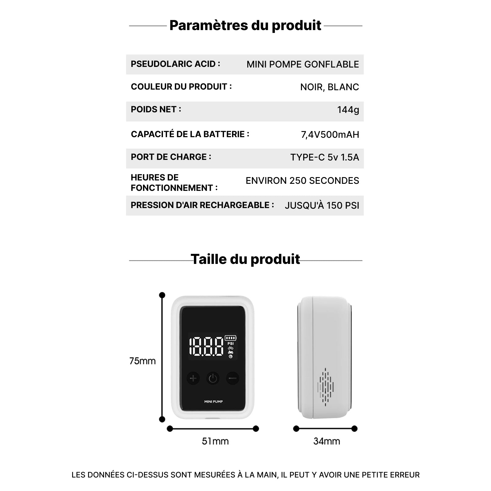 Tyrisclix Pompe à Vélo