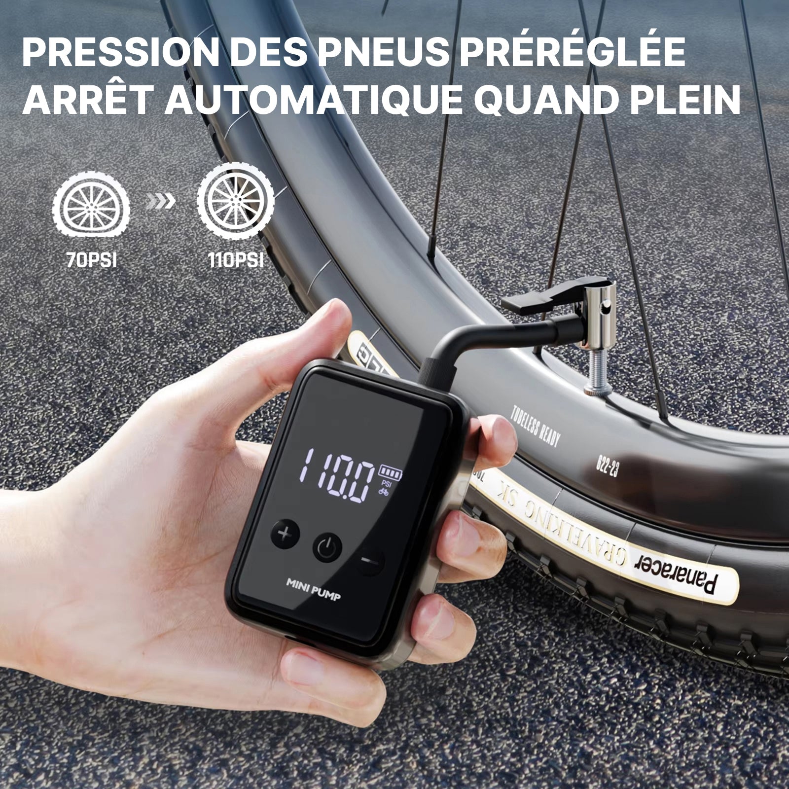 Tyrisclix Pompe à Vélo